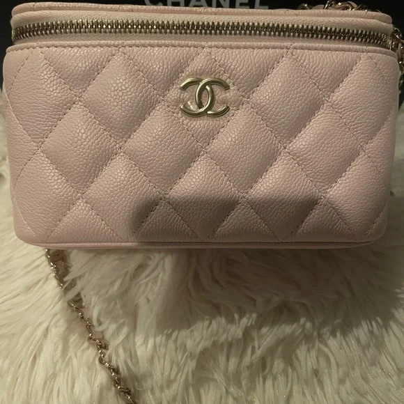Chanel Light Pink Quilted Vanity Crossbody Bag 22P - Picture 2 of 11